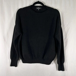 Lulus Sweater Women's Small Black Knit Slit Neck Long Sleeve Pullover